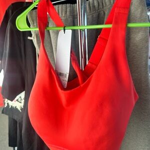 ALO Yoga Vibrant Red Sports Bra